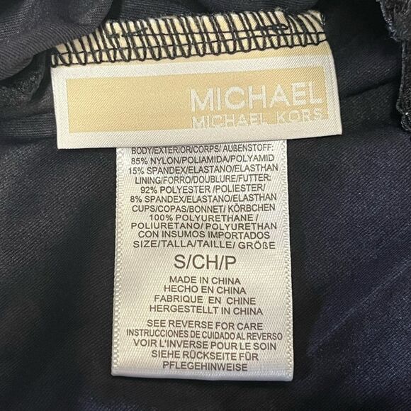 NWT Michael Kors | Black Chain Layered Tankini Top Size S - Picture 8 of 9